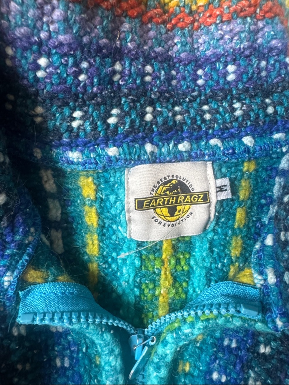 Earth Ragz women’s colorful zip up - Picture 4 of 5